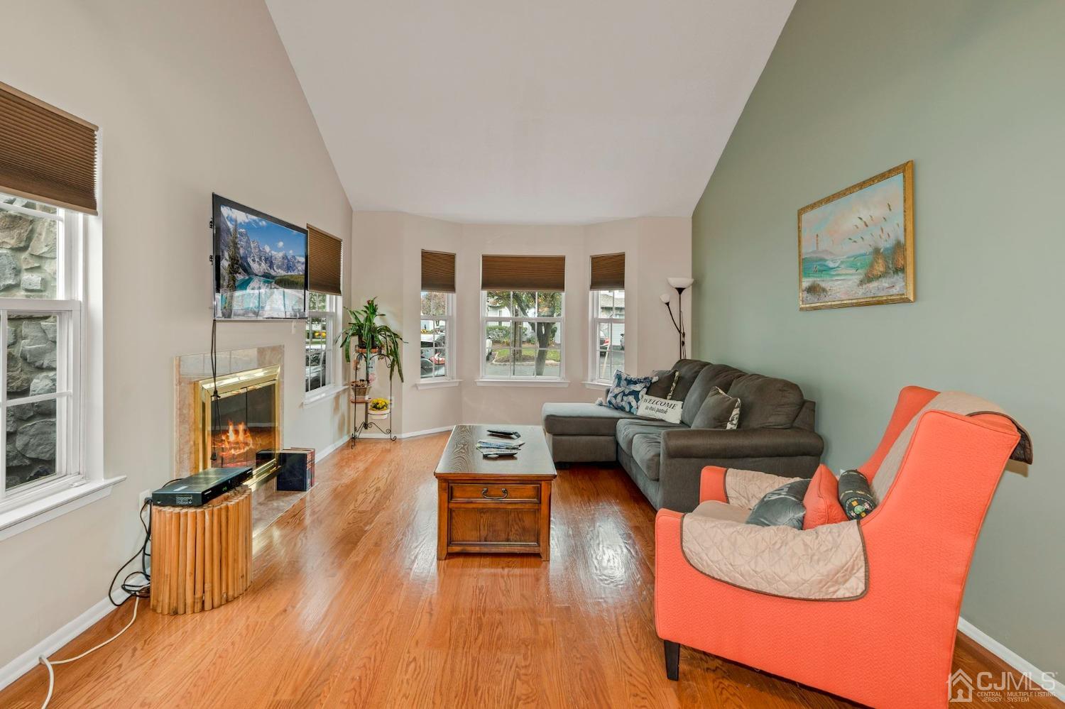 58 Nova Drive Piscataway, NJ 08854 - Photo 3 of 16 a living room with furniture fireplace and window