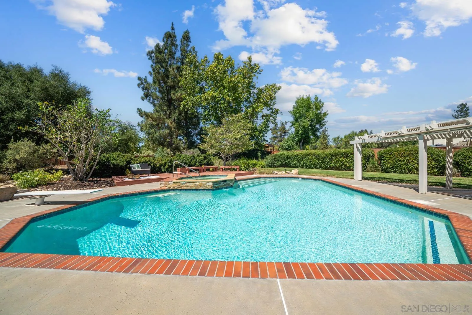 14012 Valley Springs Road Poway, CA 92064 - Photo 41 of 57 a view of a swimming pool and trees in the background