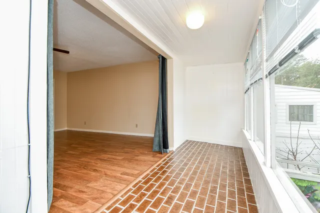 a view of a building from a window