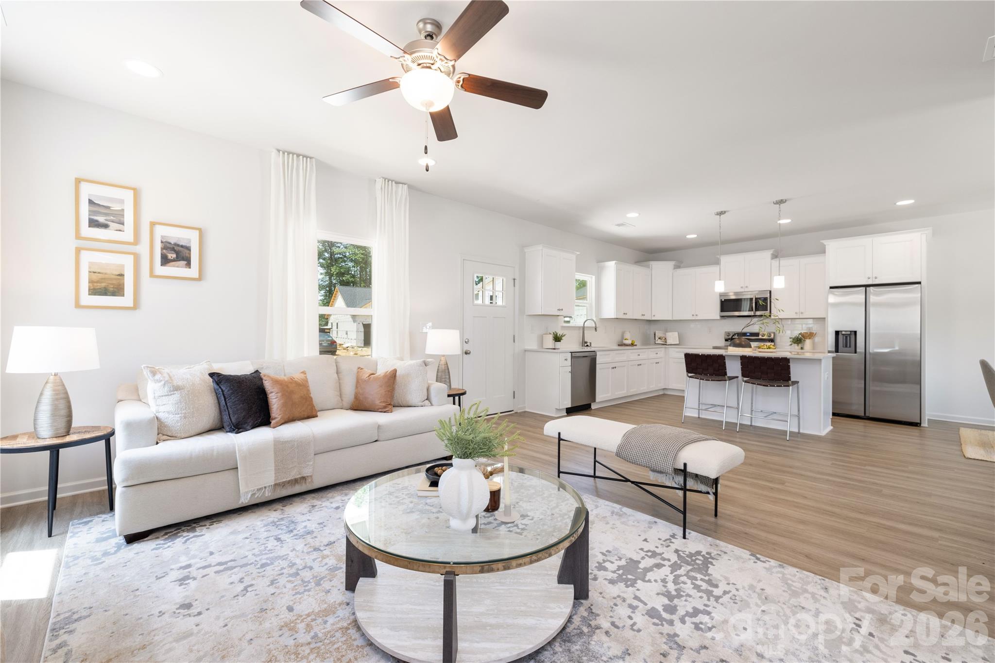 5514 Anderson Road Charlotte, NC 28269 - Photo 14 of 20 a living room with furniture and kitchen view