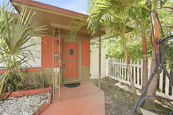 a backyard of a house