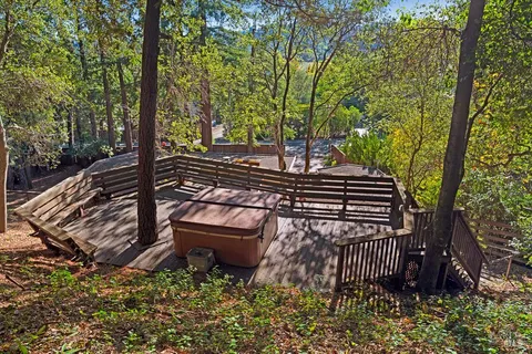 a view of outdoor space with seating