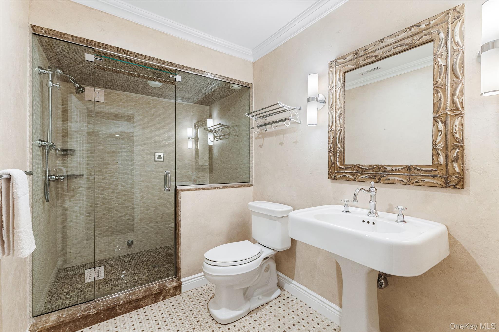 6 Oak Ridge Court West Harrison, NY 10604 - Photo 35 of 45 a bathroom with a sink toilet and shower