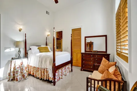 a living room with furniture and a yard