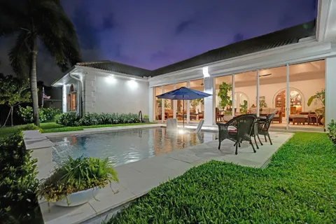 a view of a lake with houses