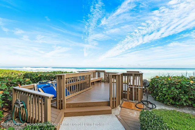 a view of swimming pool with ocean view