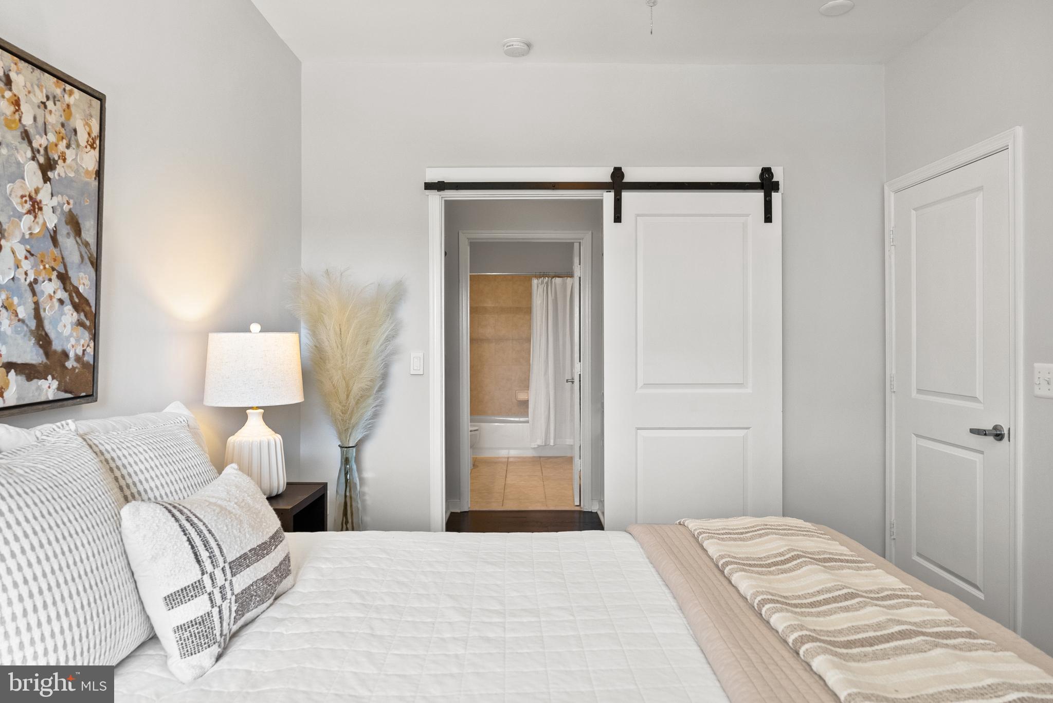 8045 Newell Street, Unit 512 Silver Spring, MD 20910 - Photo 32 of 49 Custom barn door leads to extensive WIC
