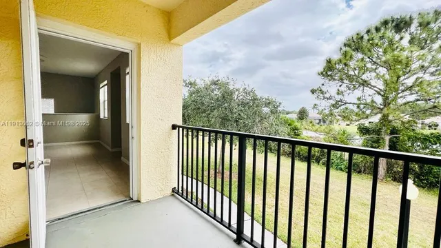 a view of a balcony