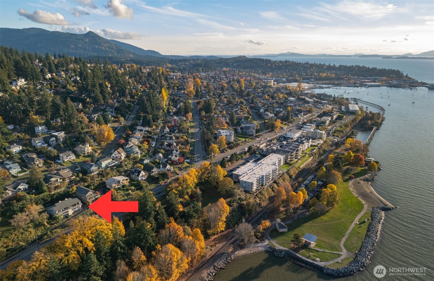 337 South State Street, Unit 2 Bellingham, WA 98225 - Photo 2 of 40 an aerial view of residential houses with outdoor space