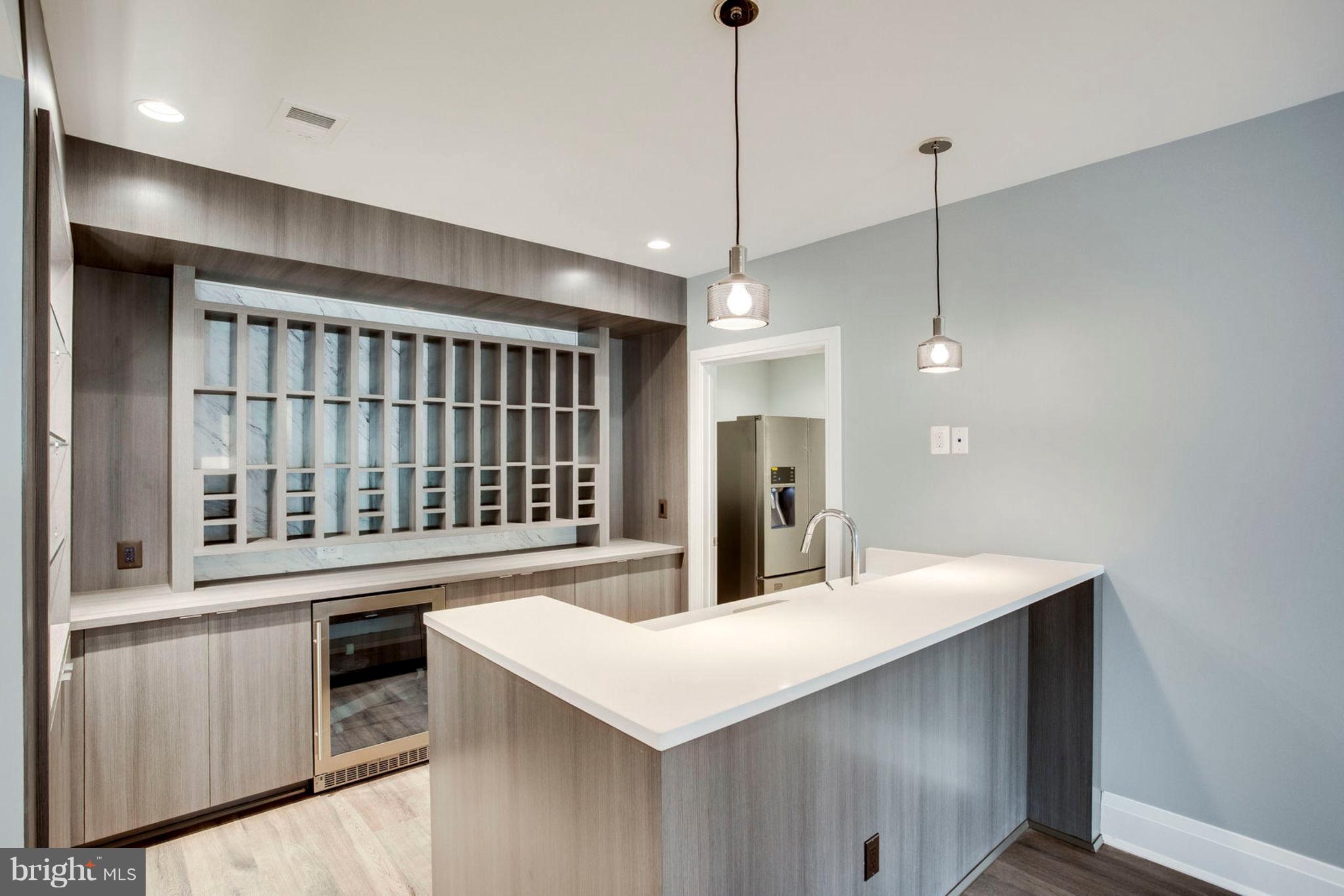 11701 Valley Road Fairfax, VA 22033 - Photo 31 of 36 Modern Design of Rec Room Wet Bar