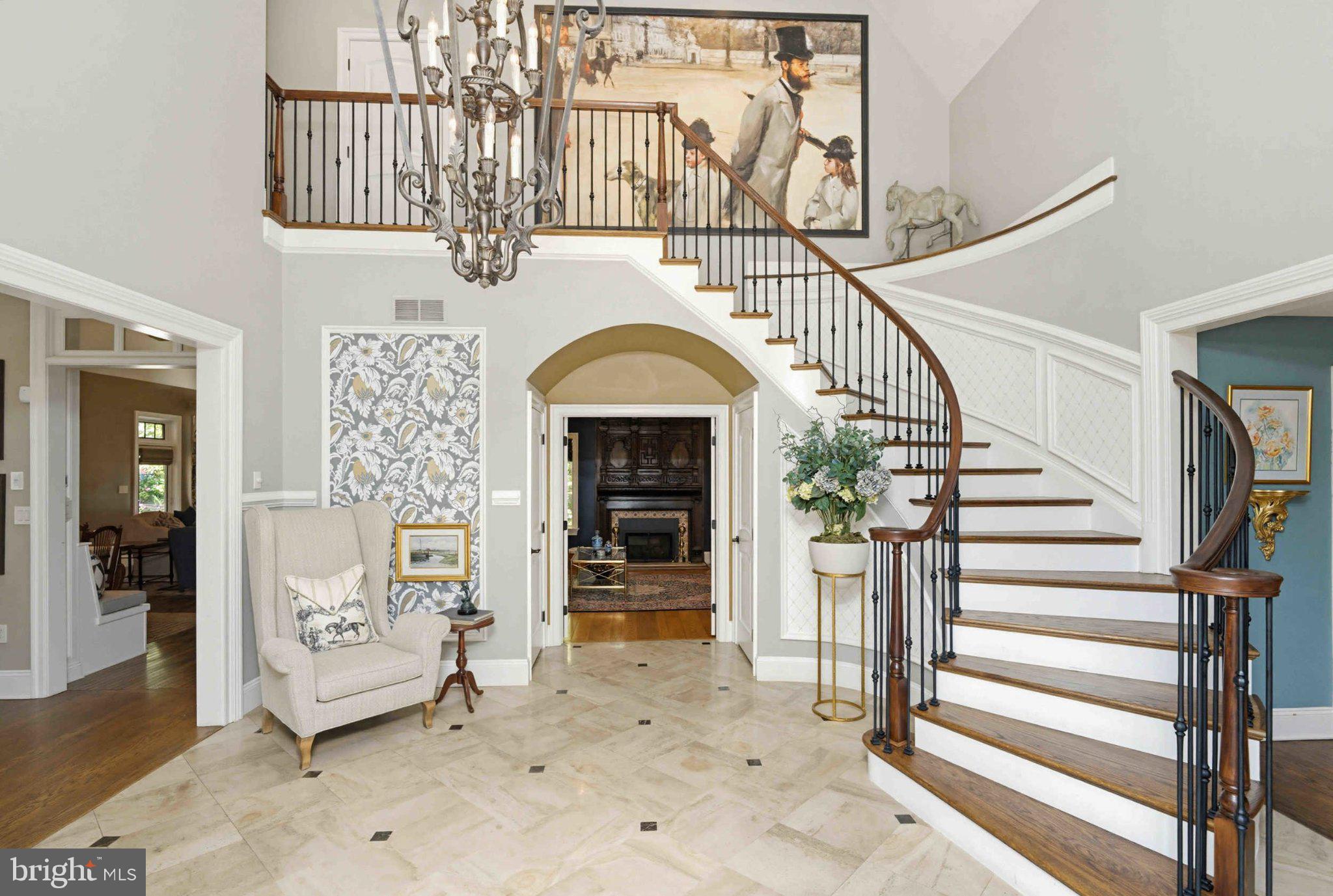 2244 Deer Path Road Huntingdon Valley, PA 19006 - Photo 8 of 95 Elegant foyer with grand staircase.