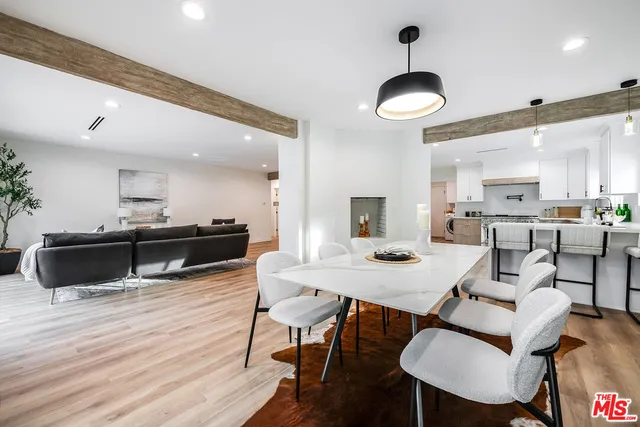 a view of kitchen with breakfast area