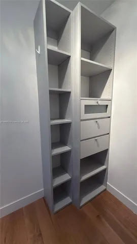 a close view of closet