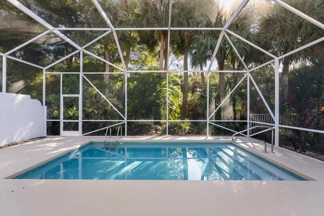 a view of outdoor space with swimming pool