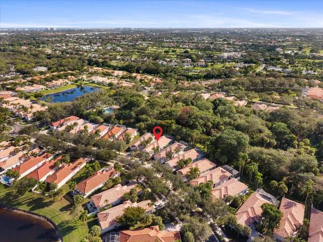 an aerial view of multiple house
