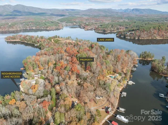 a view of lake and mountain