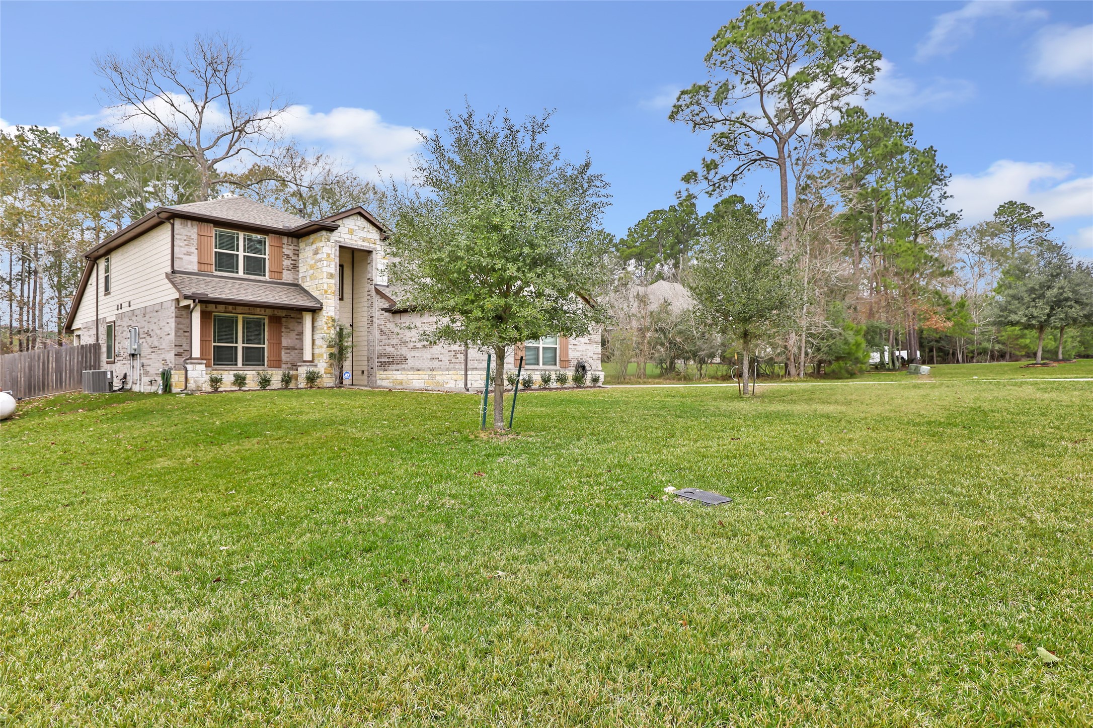 28511 Riverside Crest Lane Houston, TX 77336 - Photo 3 of 41 a front view of a house with garden