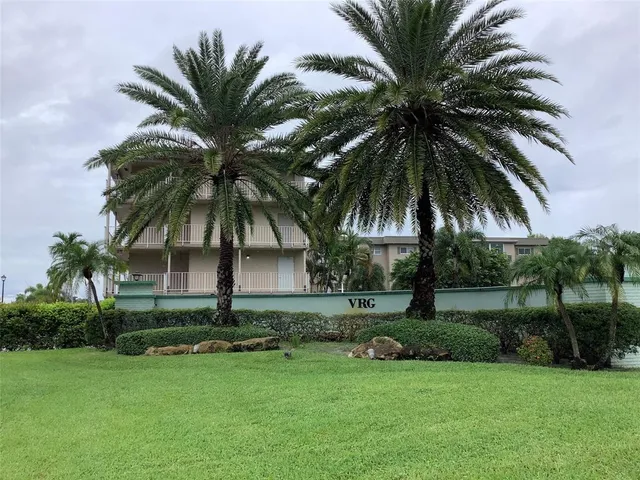 a couple of palm trees in front of house