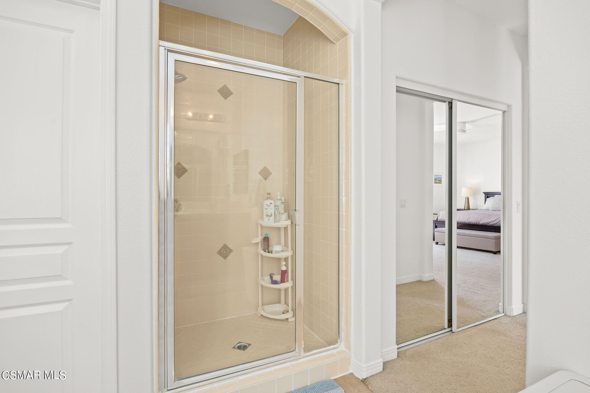 388 Woodland Road Simi Valley, CA 93065 - Photo 32 of 62 a bathroom with a glass shower door