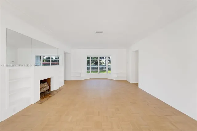 a view of a livingroom with a fireplace