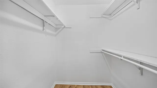 a view of small space with racks on the wall