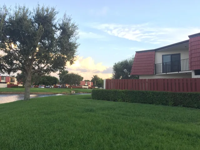 a view of a backyard