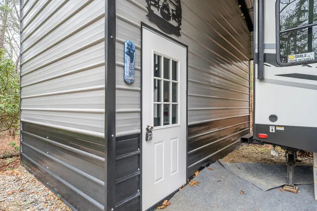 a view of a house with a door