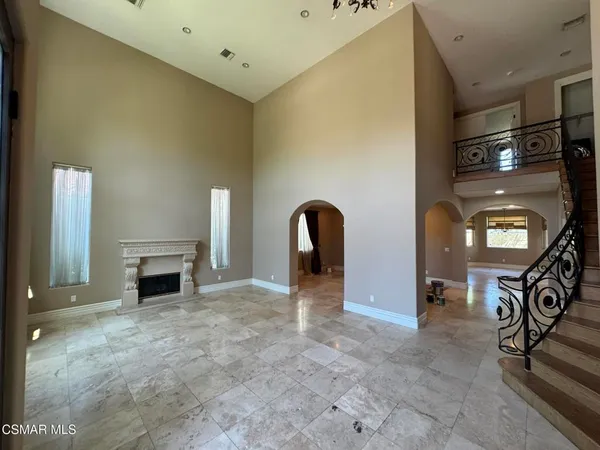 a view of a livingroom with a fireplace