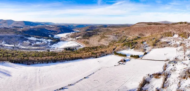 a view of city and mountain