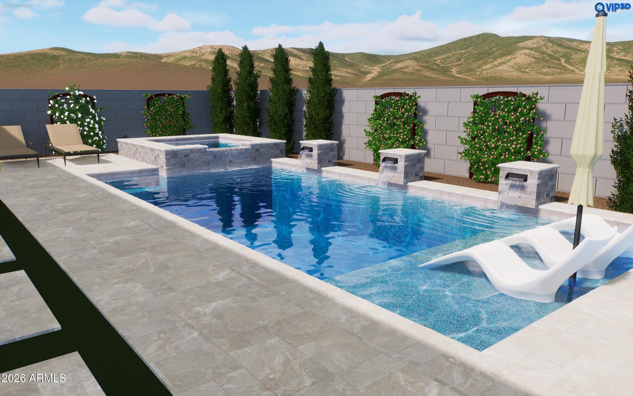 18575 West Sapium Way Goodyear, AZ 85338 - Photo 3 of 100 Sapium Pool Rendering