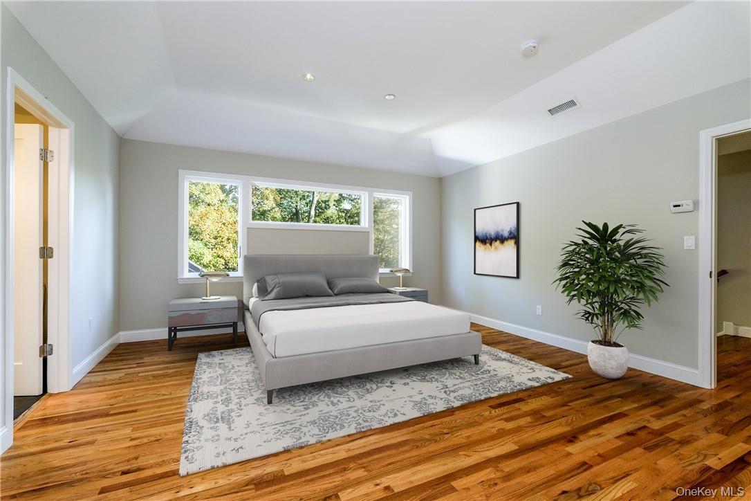 4 Parkfield Road Scarsdale, NY 10583 - Photo 17 of 33 Primary bedroom oasis on the second level with large walk-in closet and luxurious ensuite master bath. (Digitally staged)