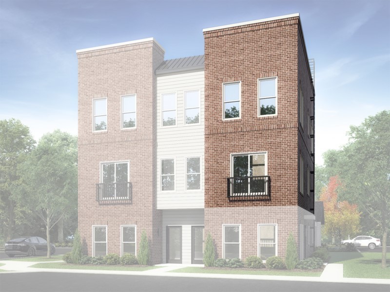 a front view of a building