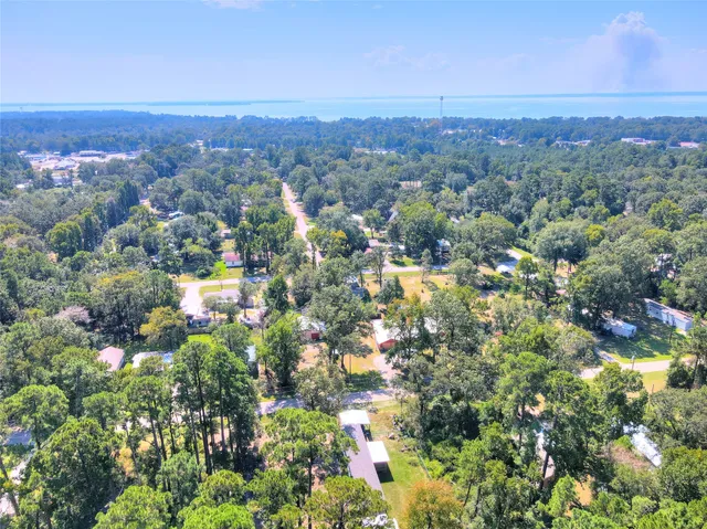 a view of a city with mountain