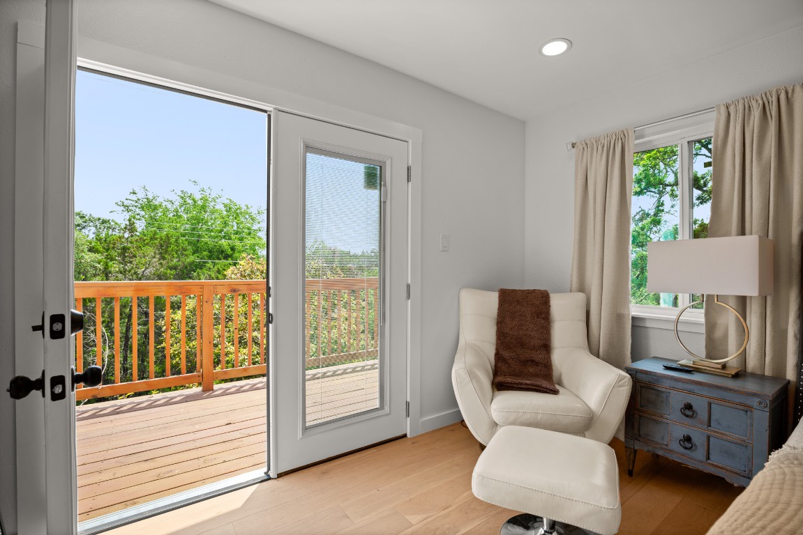 3904 Highland Drive Austin, TX 78734 - Photo 34 of 37 Sitting room with hardwood / wood-style flooring and recessed lighting