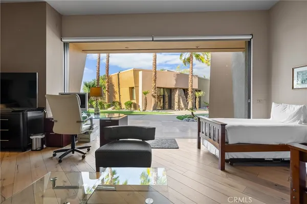 a view of livingroom with furniture window and outside view