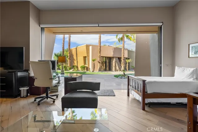 a view of livingroom with furniture window and outside view