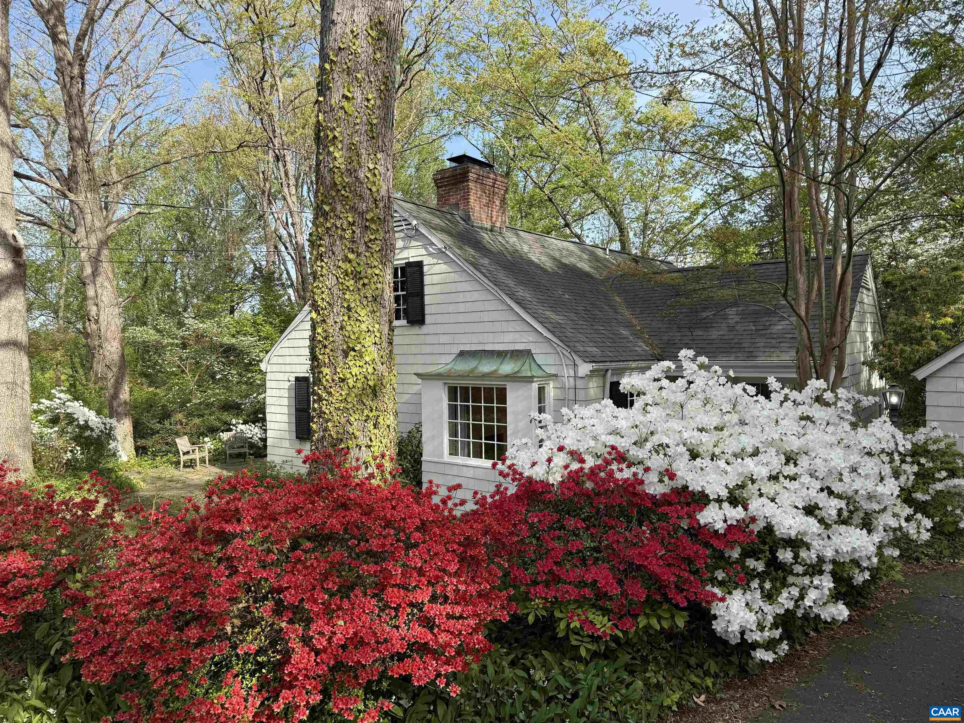1426 Dairy Road Charlottesville, VA 22903 - Photo 2 of 48 a front view of a house with a yard and flowers