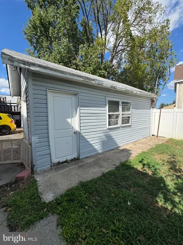 a view of a house with a small space