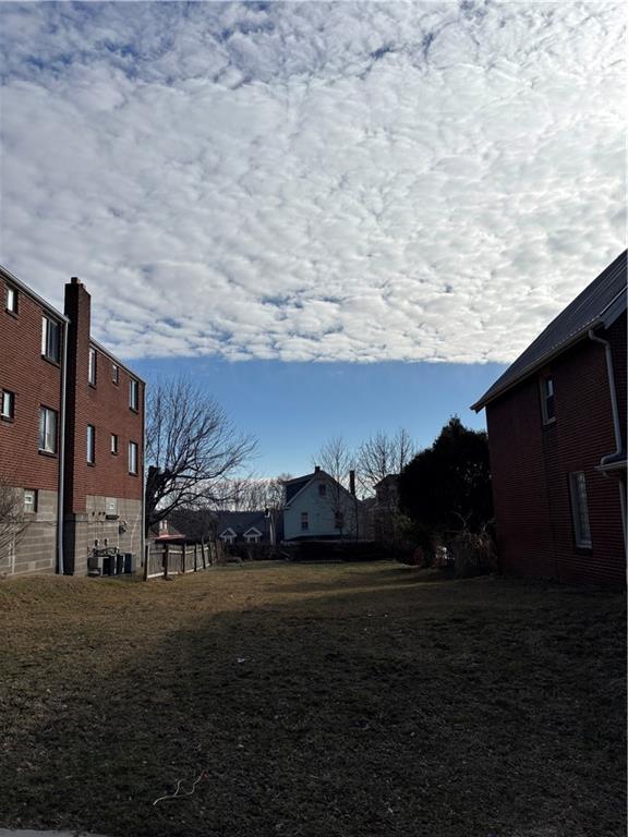 a view of street with seating space