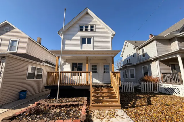 front view of a house with a porch