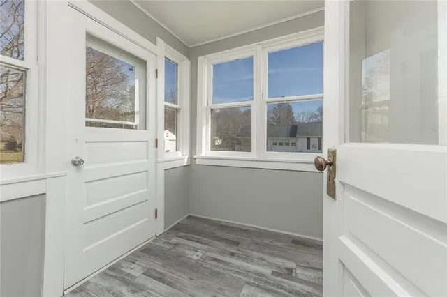 a view of empty room with a window