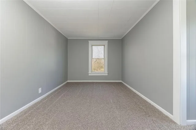 an empty room with a window