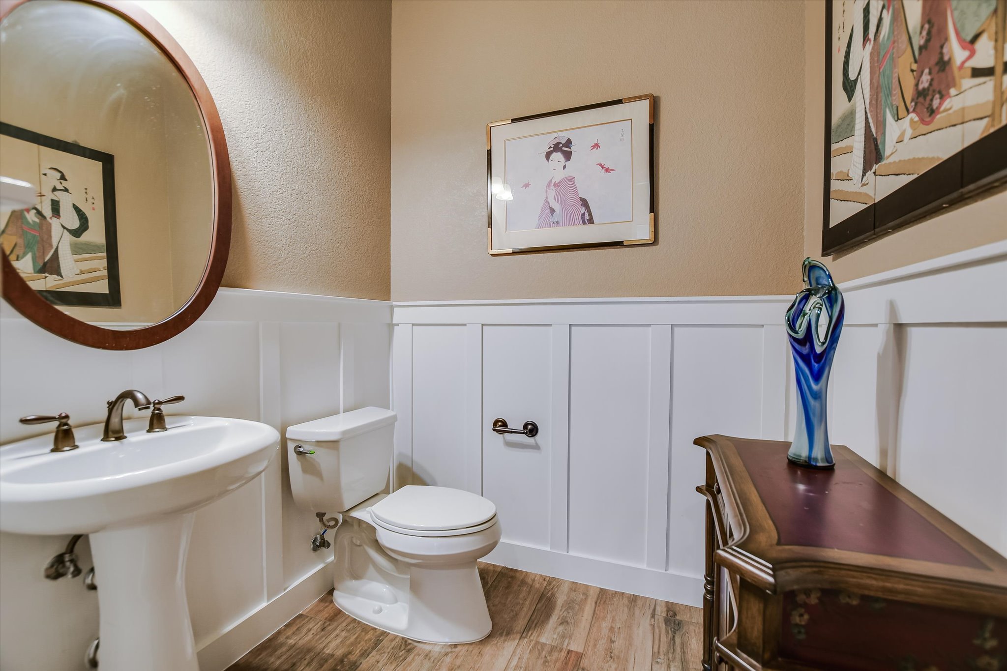 2404 First View Leander, TX 78641 - Photo 26 of 38 Convenient Dowstair Powder Room with Custom Wainscoting