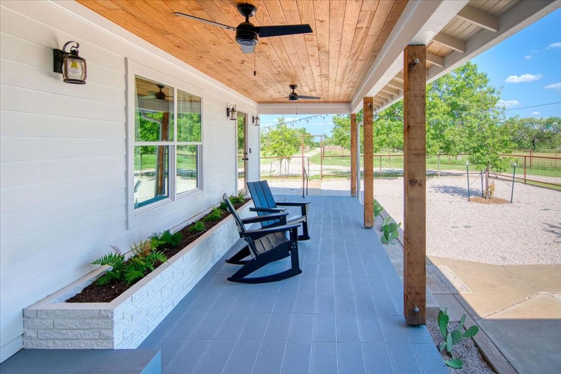 19811 West Ranch Road 152 Llano, TX 78643 - Photo 19 of 38 Covered porch with a ceiling fan