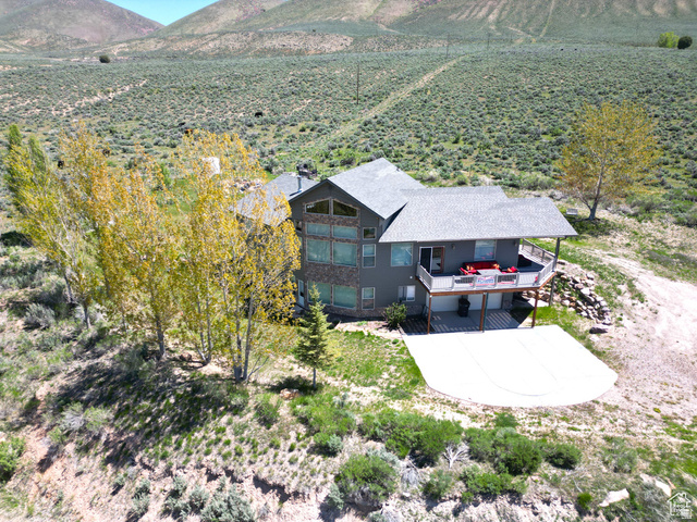 1940 East Shore Road St. Charles, ID 83272 - Photo 63 of 64 Aerial view of sparsely populated area featuring a mountainous background