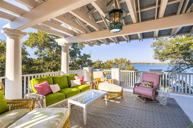 a outdoor space with furniture