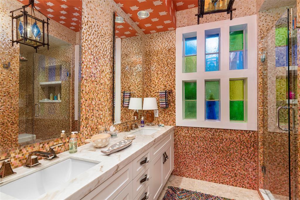 13230 Miller Road Azle, TX 76020 - Photo 22 of 37 a bathroom with a granite countertop sink and a bathtub