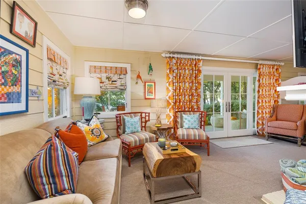 a bedroom with a bed and a walk in closet