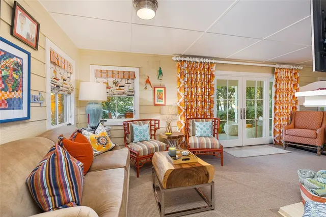 a bedroom with a bed and a walk in closet