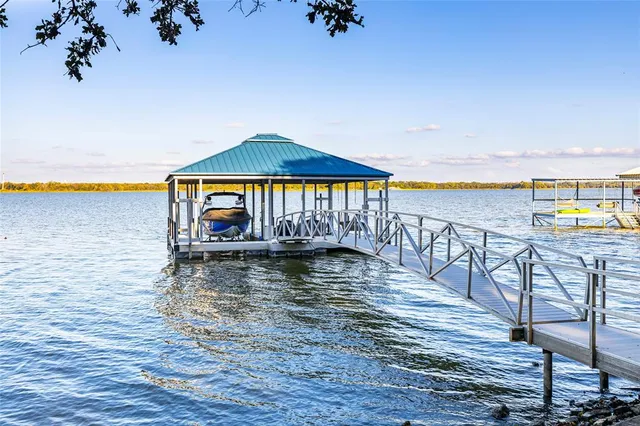 a view of a park with a tree